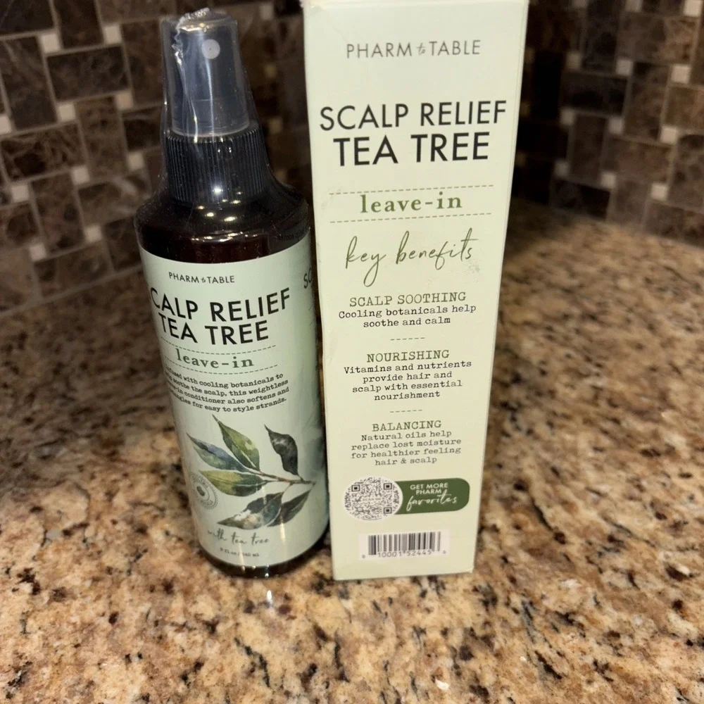 Pharm to Table Scalp Relief Tea Tree Leave-In Conditioner, Relieve Itchy, Dry...